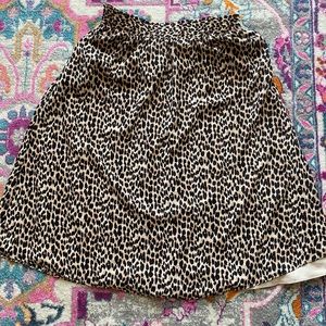 Loft Cheetah Print Midi Skirt